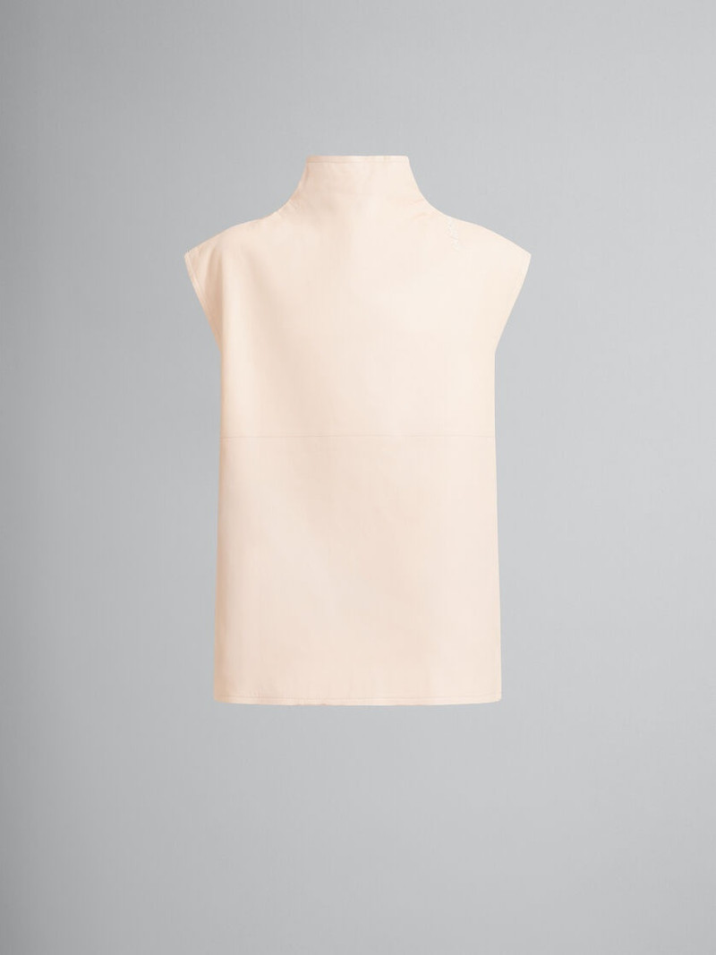 PEACH NAPPA LEATHER DRESS 1