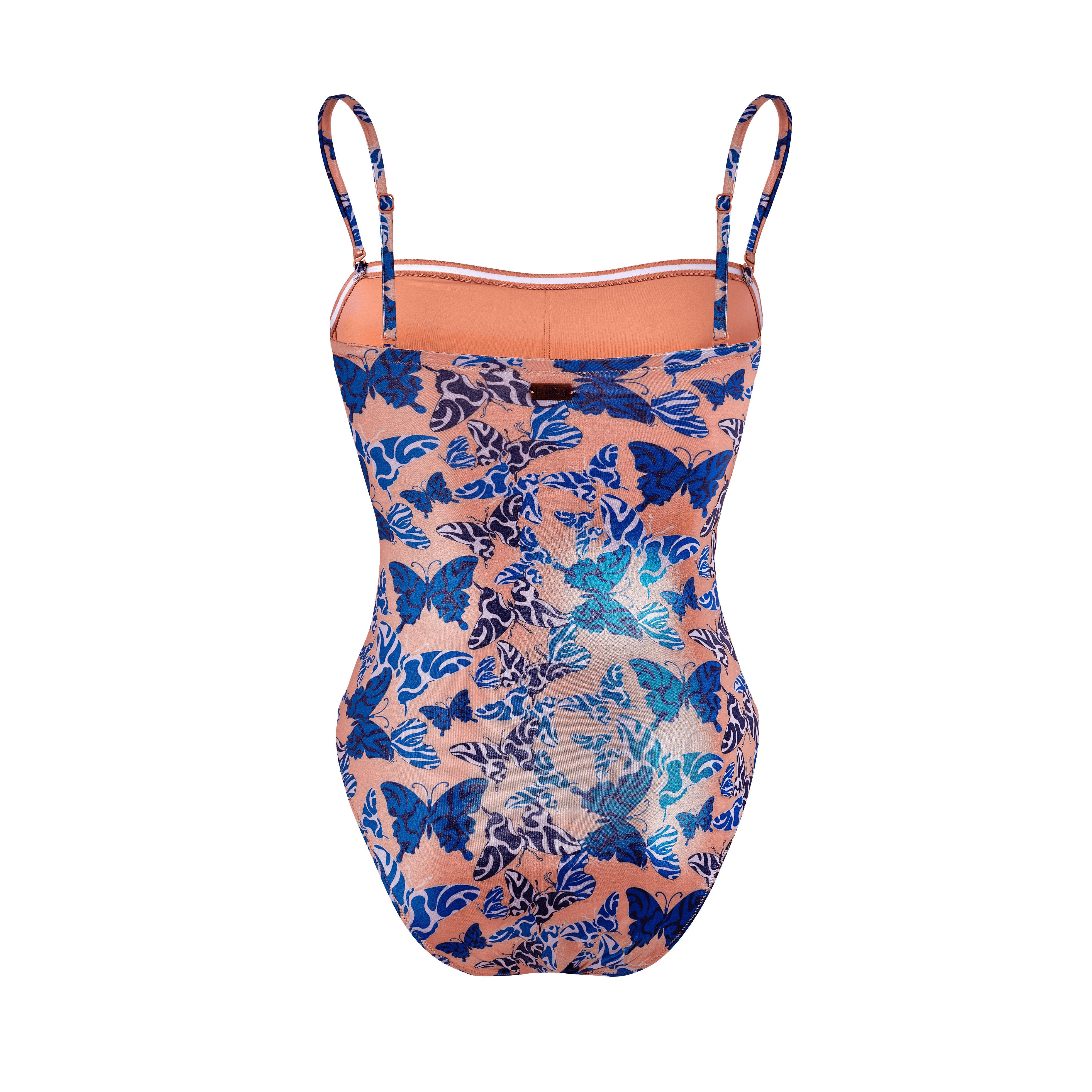 Women Bustier One-piece Swimsuit Disco Butterflly - 2
