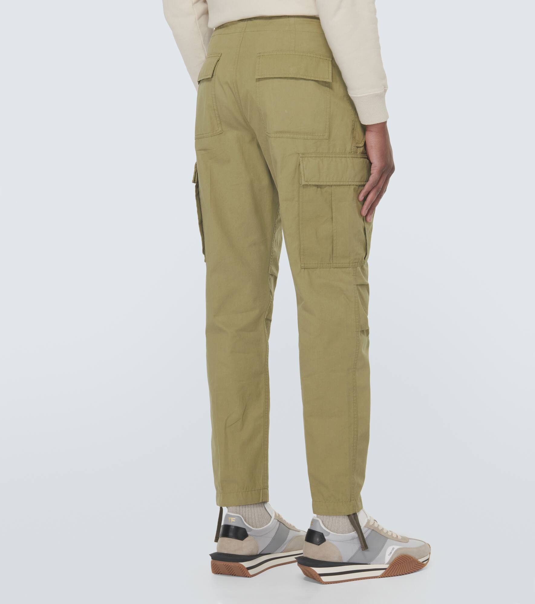 Enzyme cotton twill cargo pants - 4