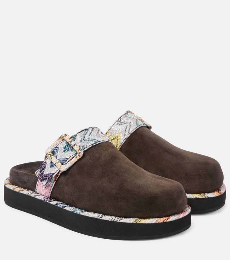 Zigzag 스웨드 clogs - 1