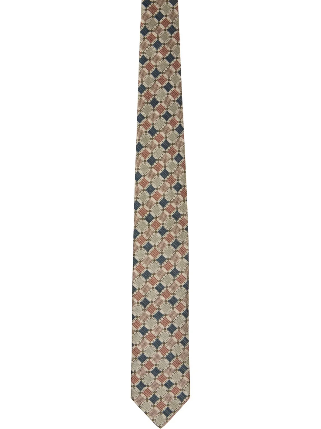 Beige Silk Tie - 1