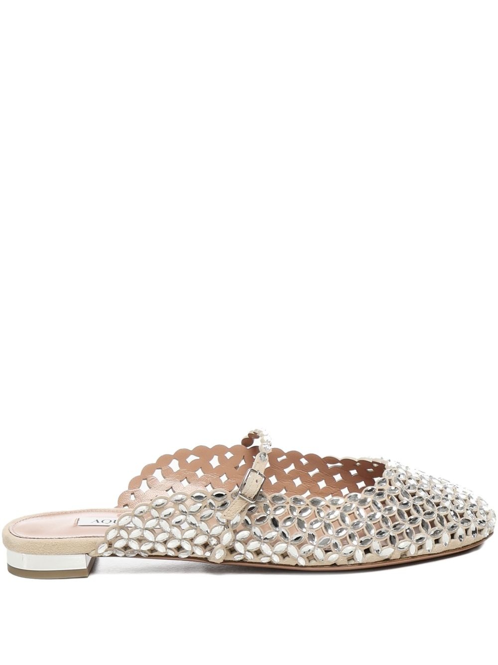 beaded open-toe mules - 1