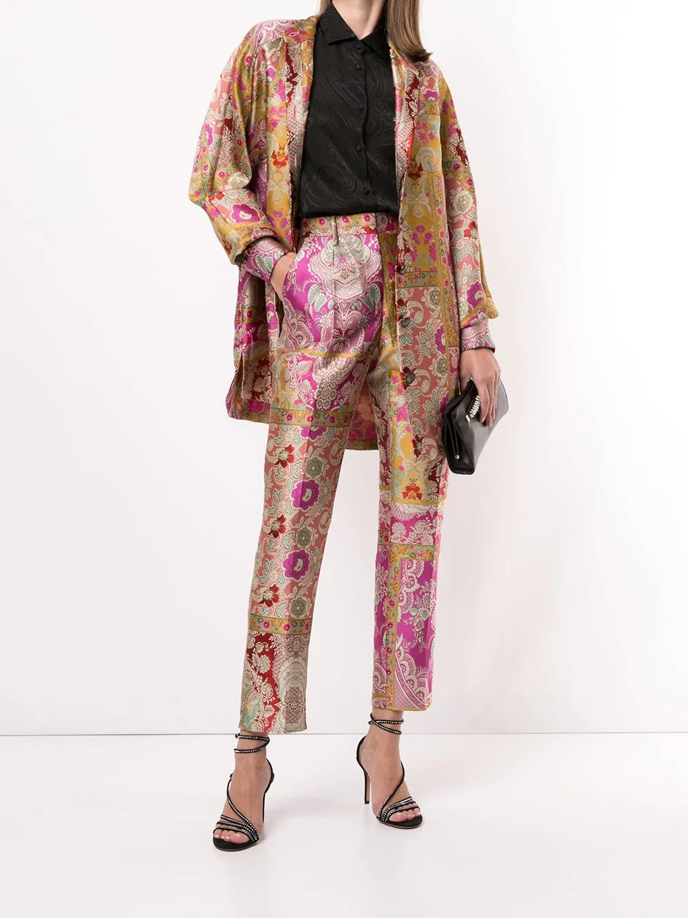 paisley tailored trousers - 2