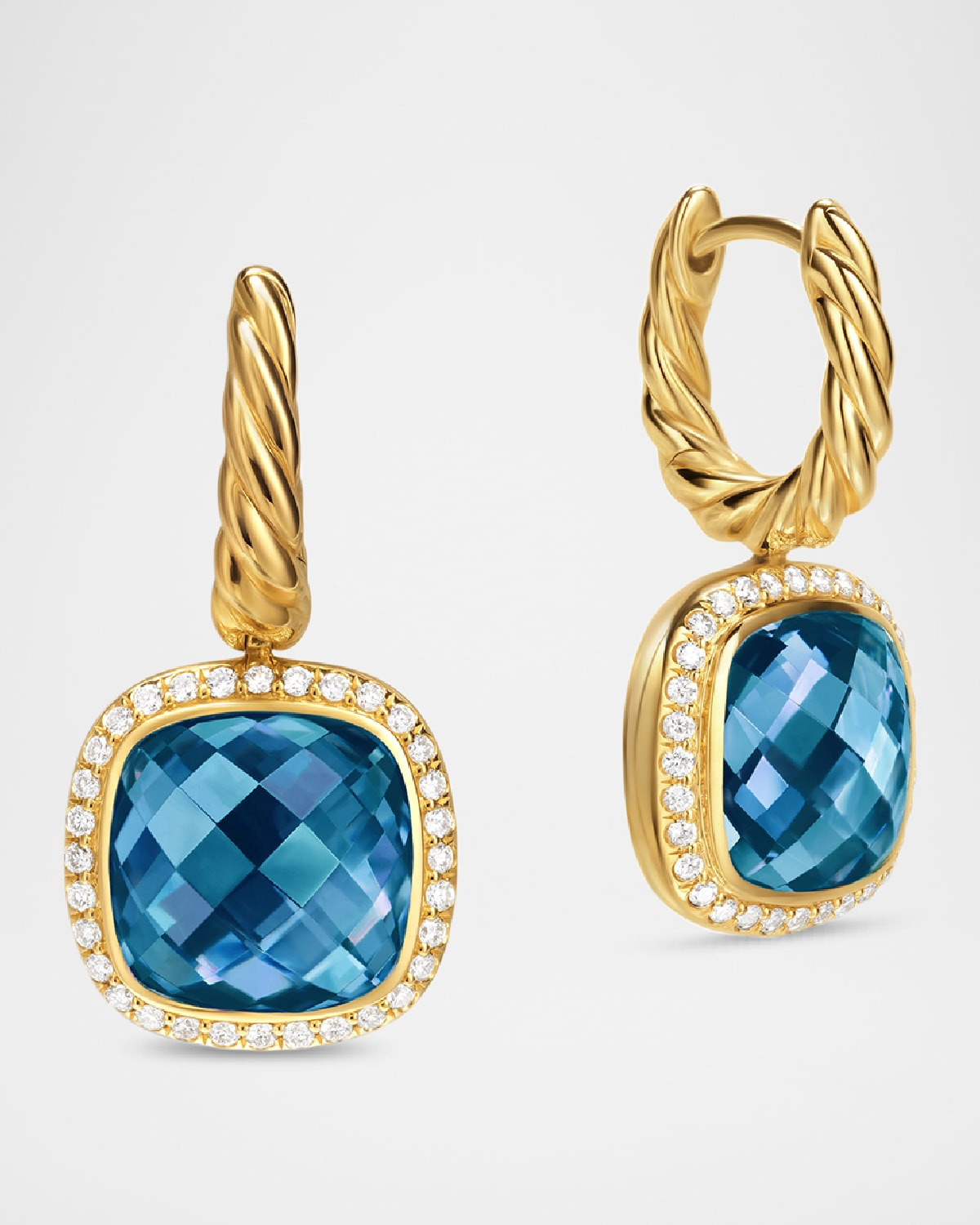 Albion Drop Earrings with Gemstones and Diamonds in 18K Gold - 3