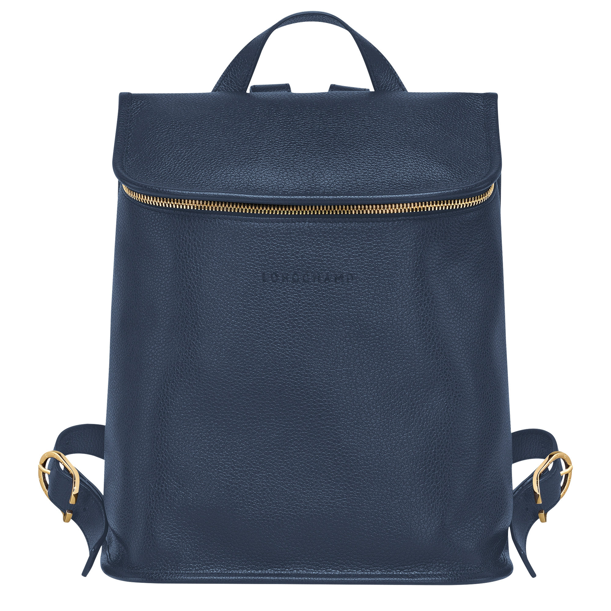 Le Foulonné Backpack Navy - Leather - 1