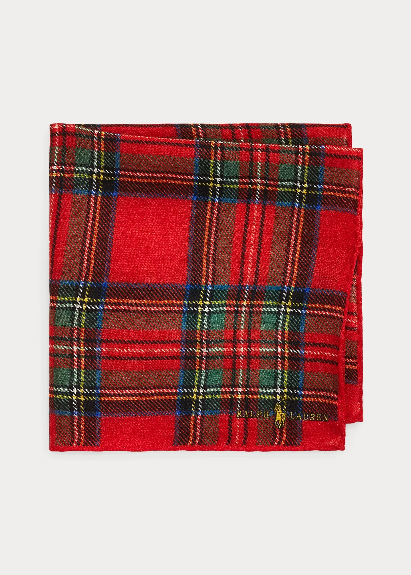 Plaid Wool Pocket Square - 1