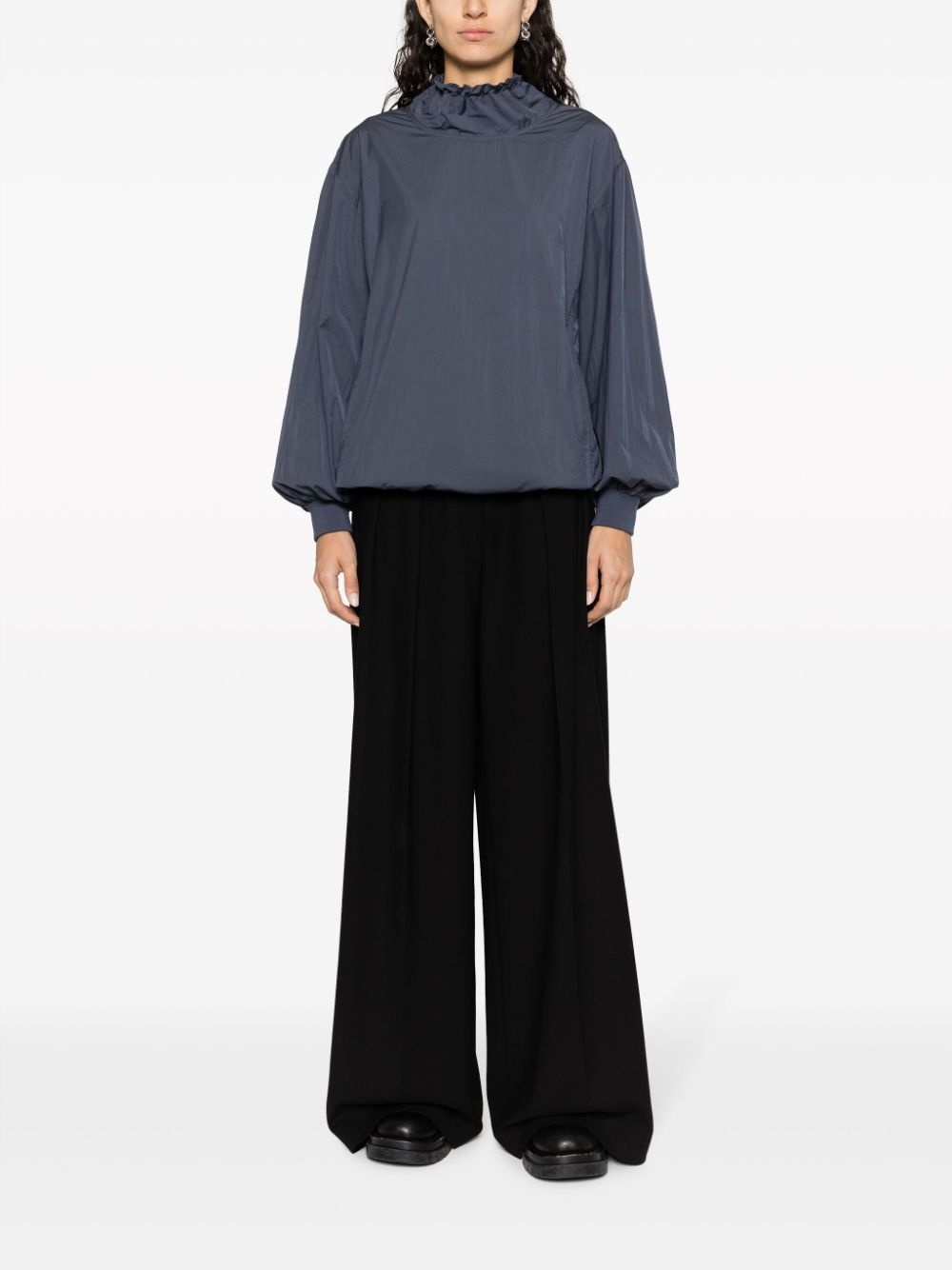 drawstring-neck lightweight jacket - 2
