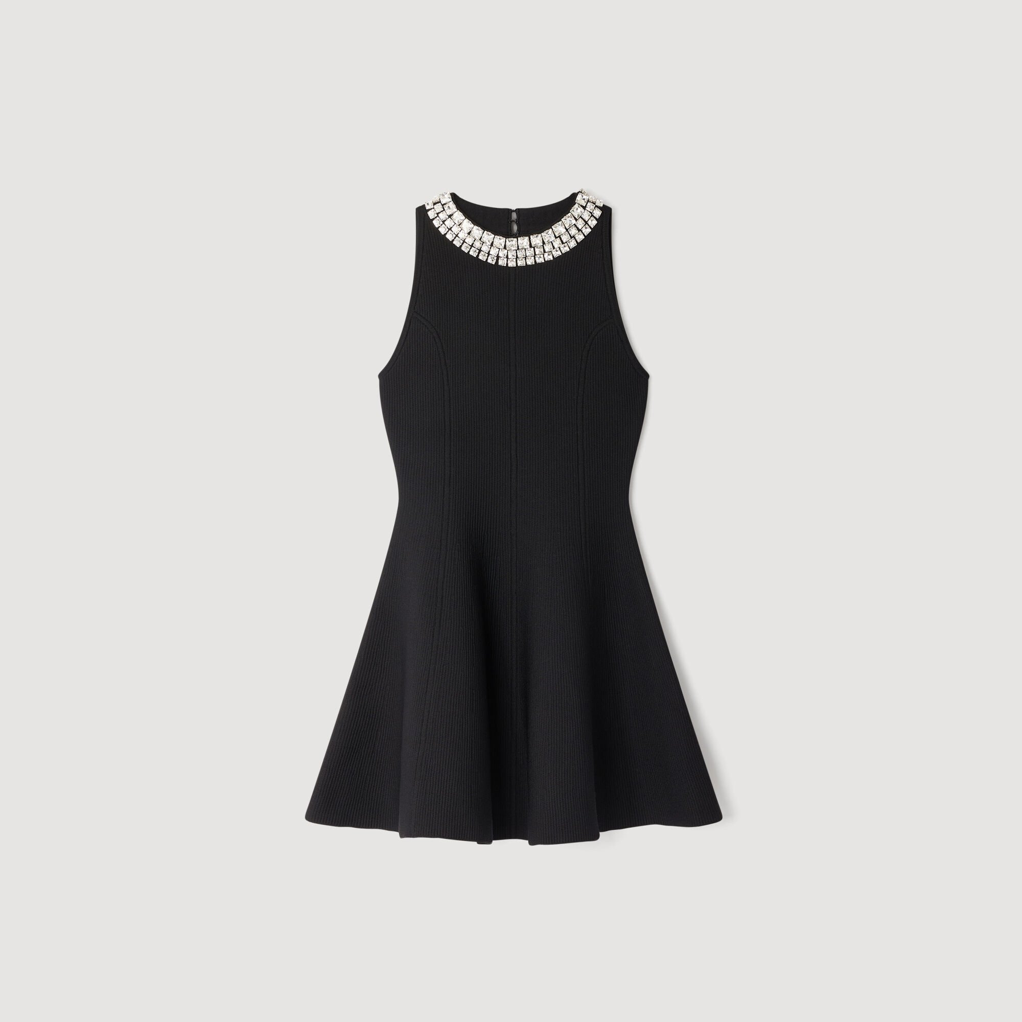 MINI DRESS WITH RHINESTONE COLLAR - 6