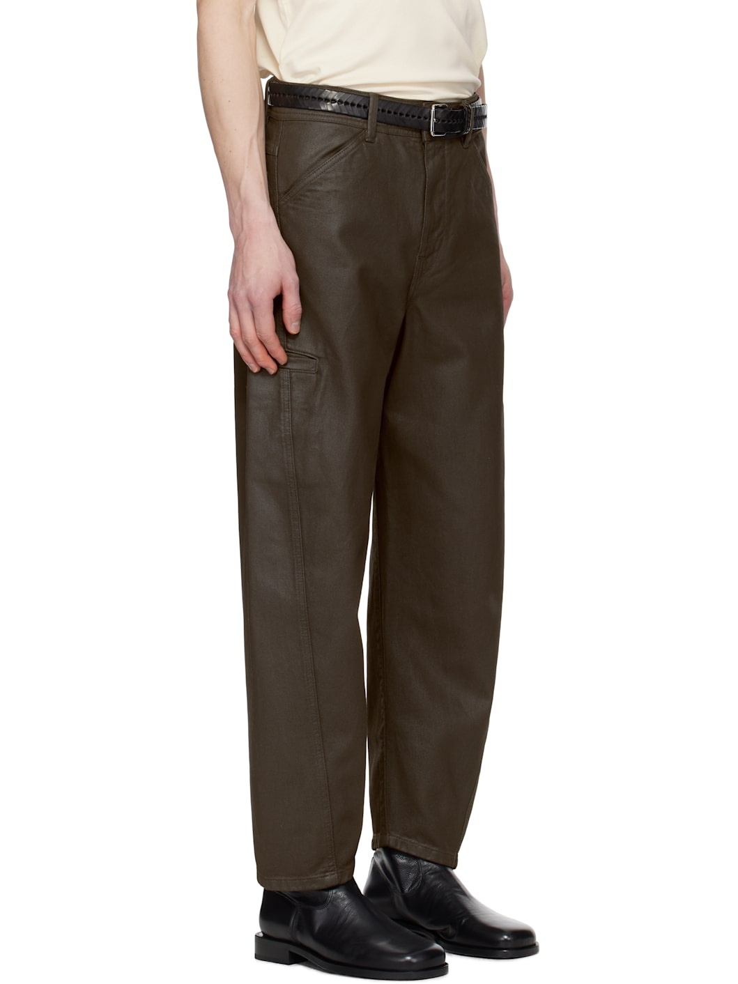 Brown Twisted Workwear Jeans - 2