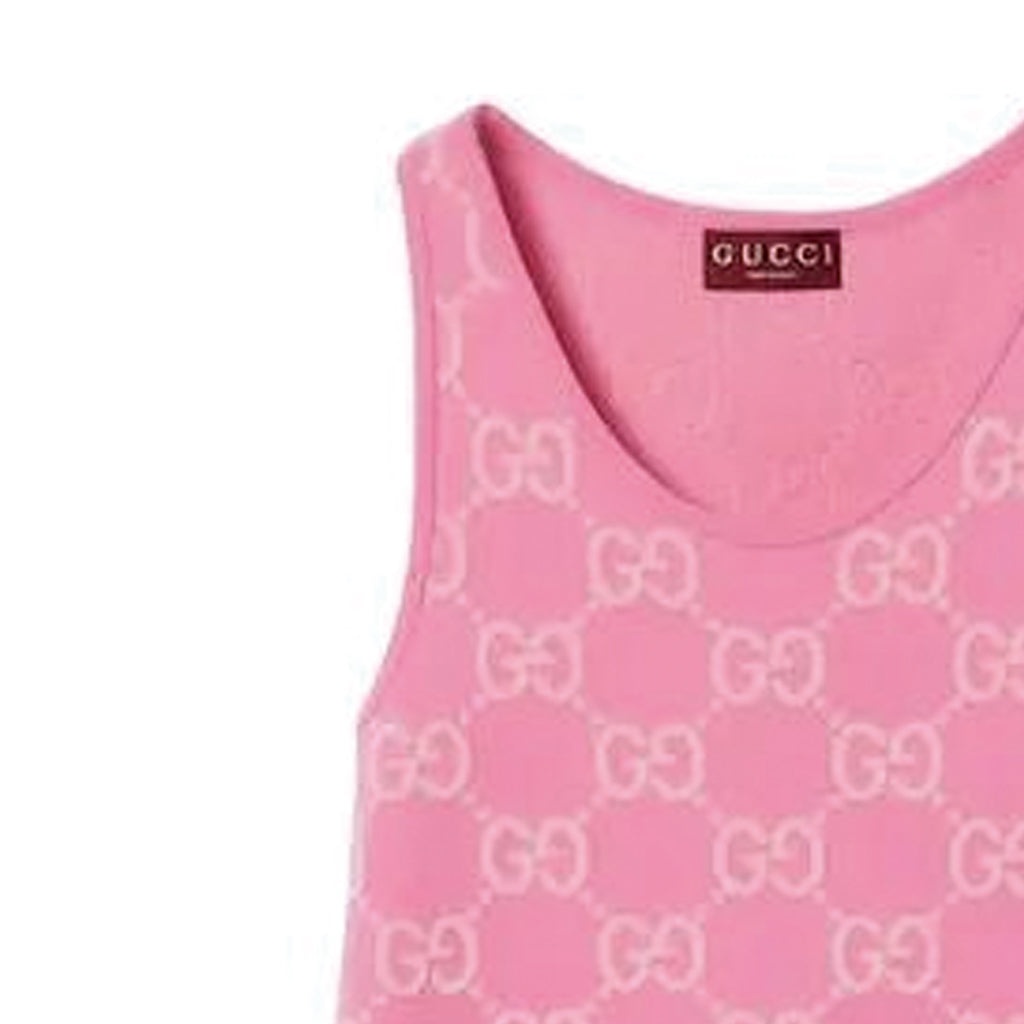 (WMNS) Gucci GG Cotton Jacquard Dress 'Pink Light Pink' 786403-XKD28-5447 - 4