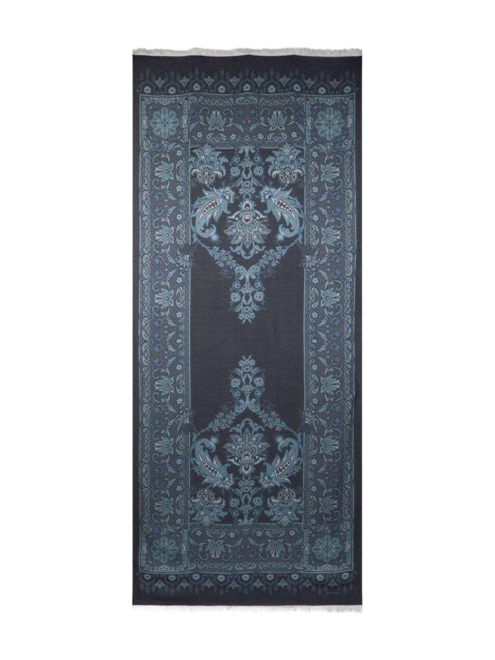 jacquard paisley scarf - 3