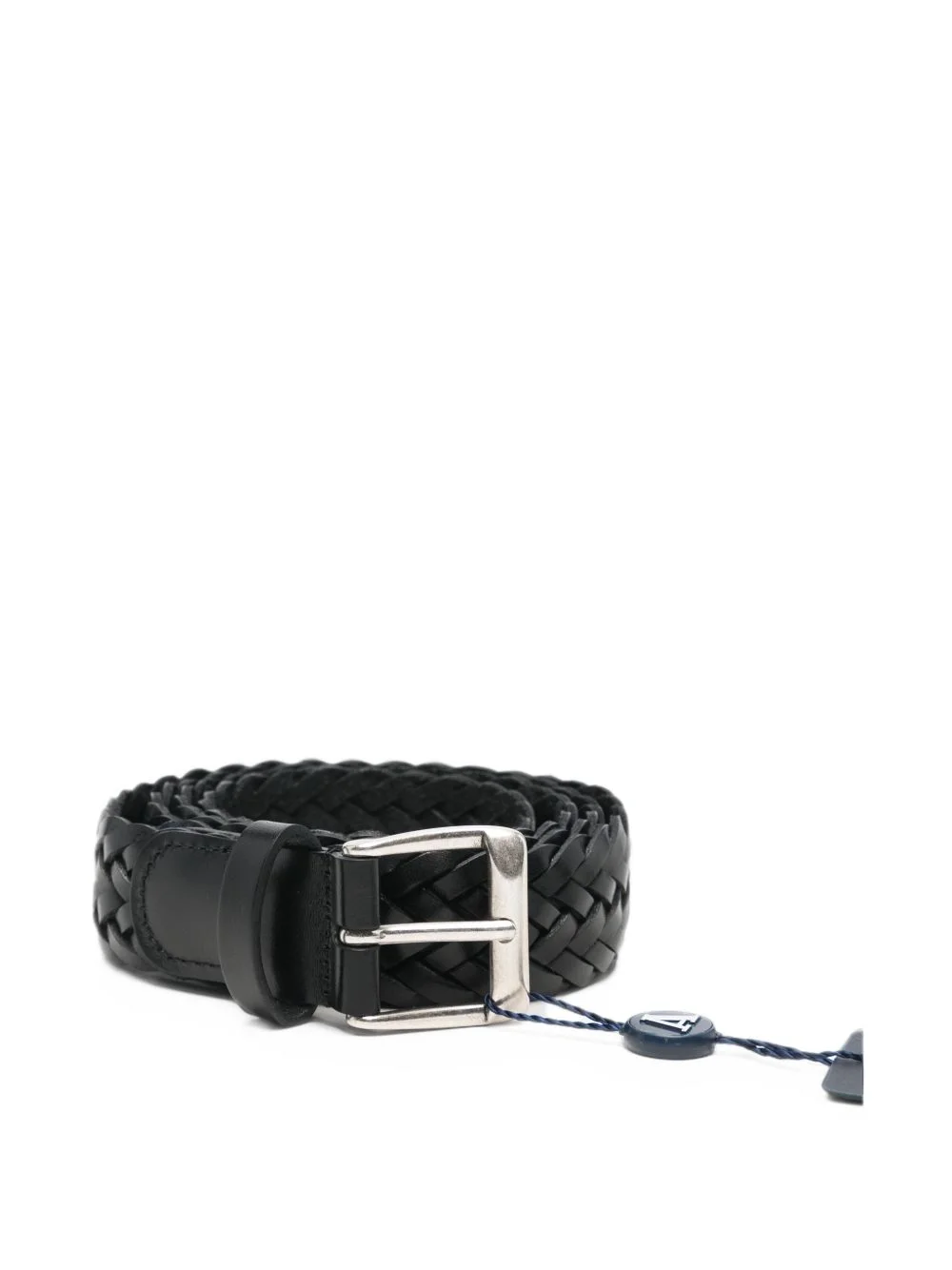 woven leather belt - 1