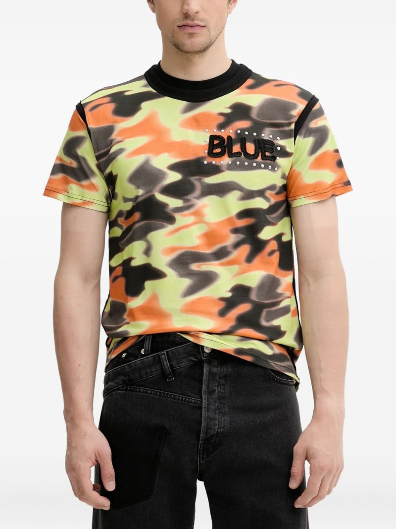 camouflage-print embellished T-shirt 1