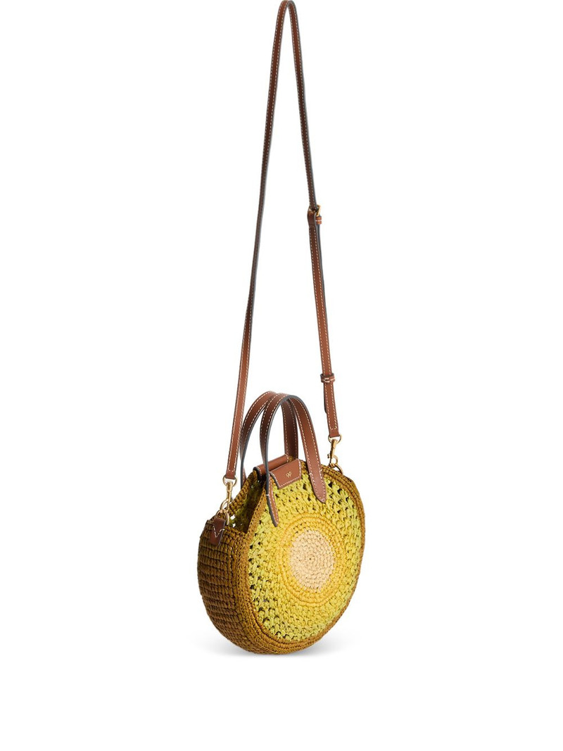 Anya Hindmarch round bow-detail raffia tote bag outlook