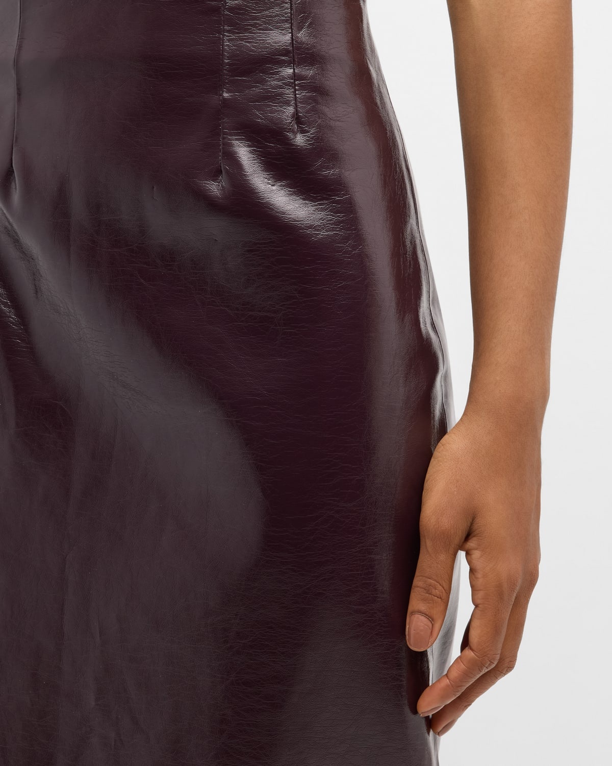 Holmes Vegan Leather Pencil Skirt - 6