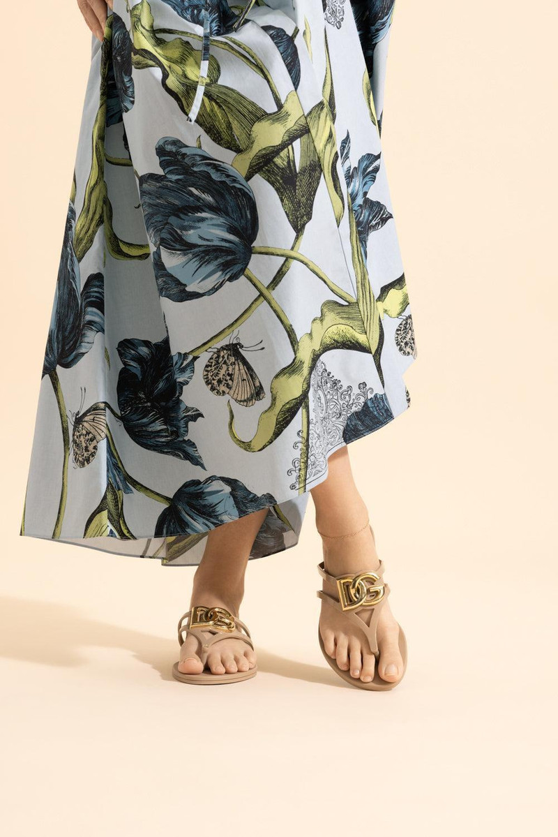 Dolce & Gabbana Rubber Thong Sandal - Powder Gold outlook