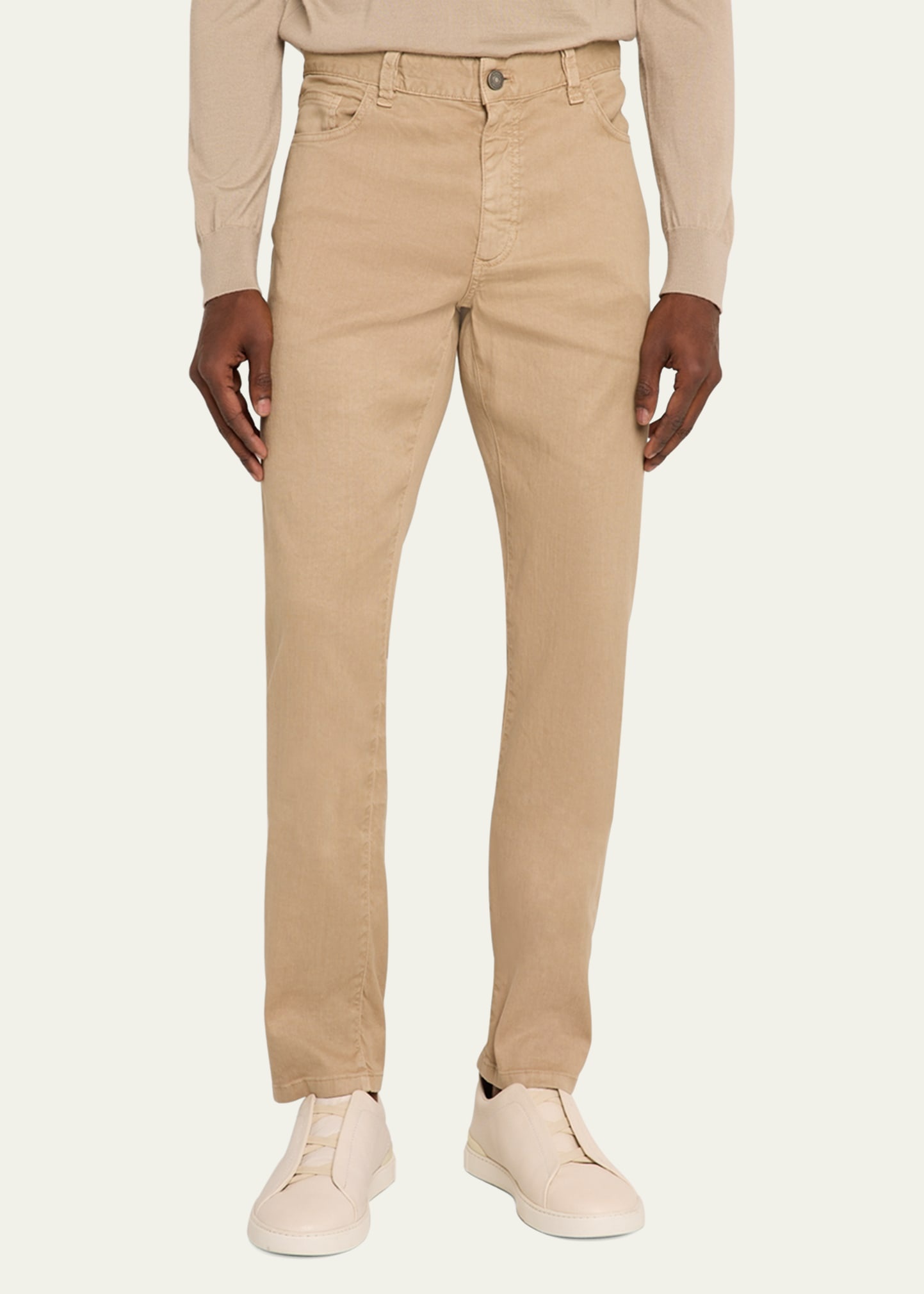 Men's Comfort Linen and Cotton Five-Pocket Pants - 4