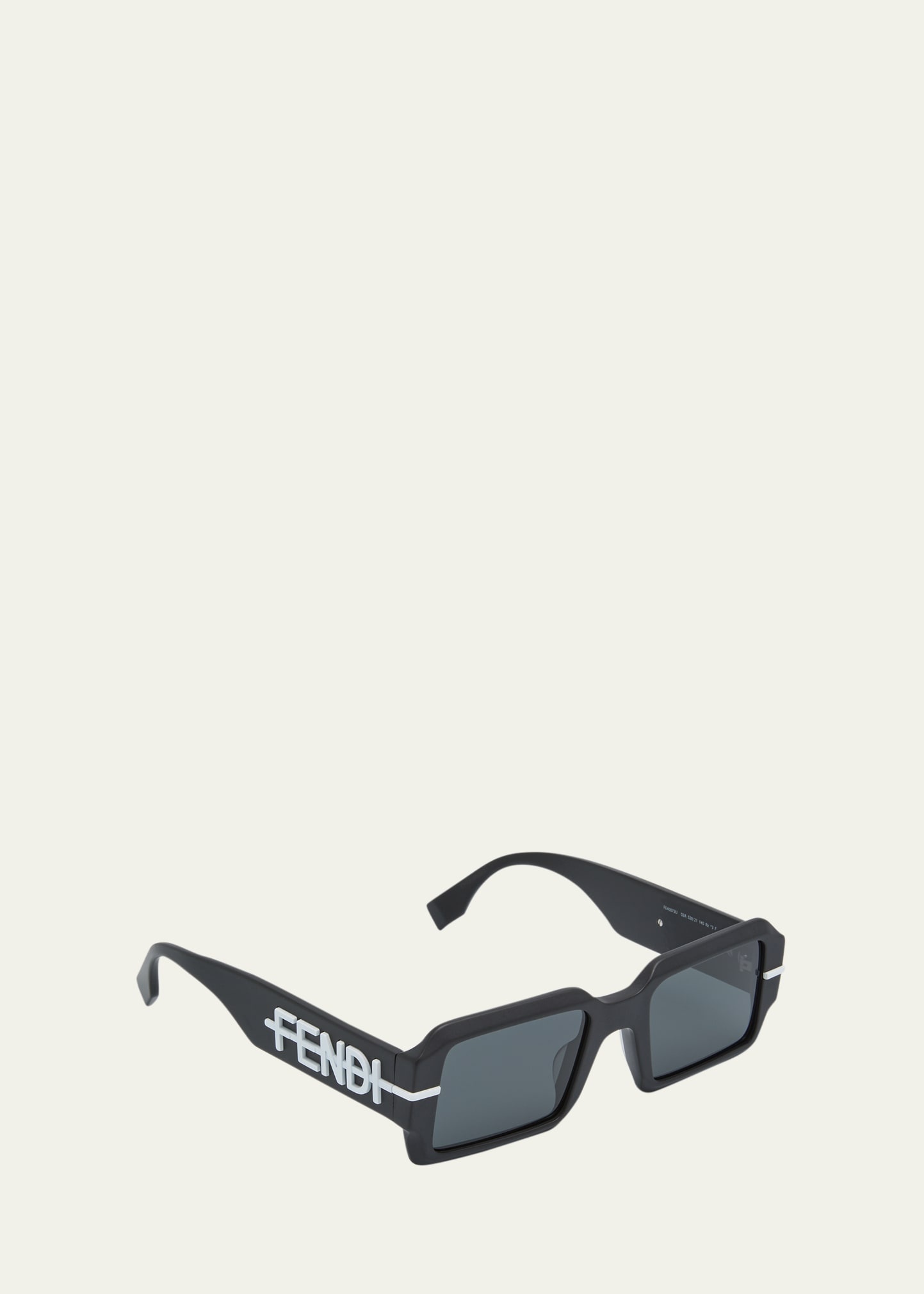 Men's Raised Logo Rectangle Sunglasses - 2