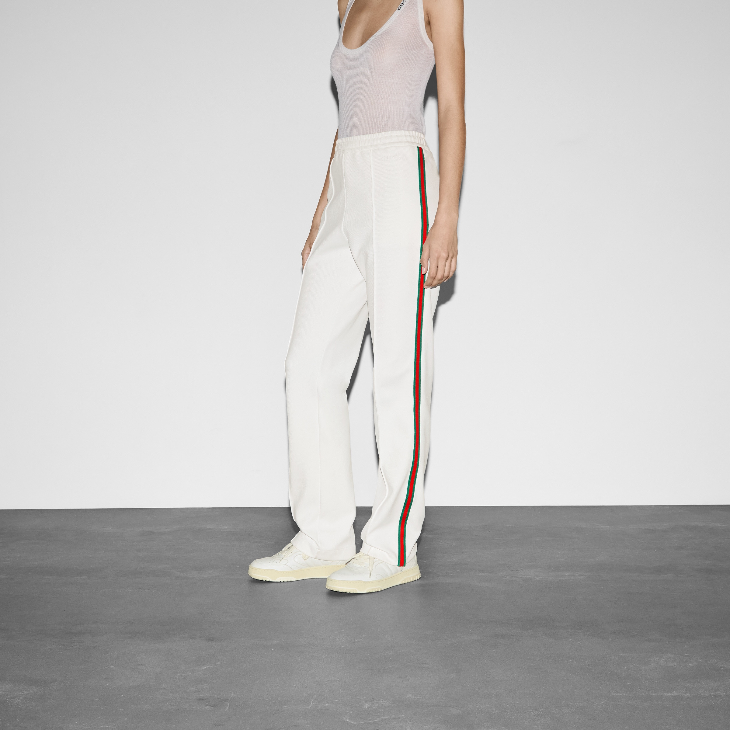 Jersey drill jogging pants with Web - 3