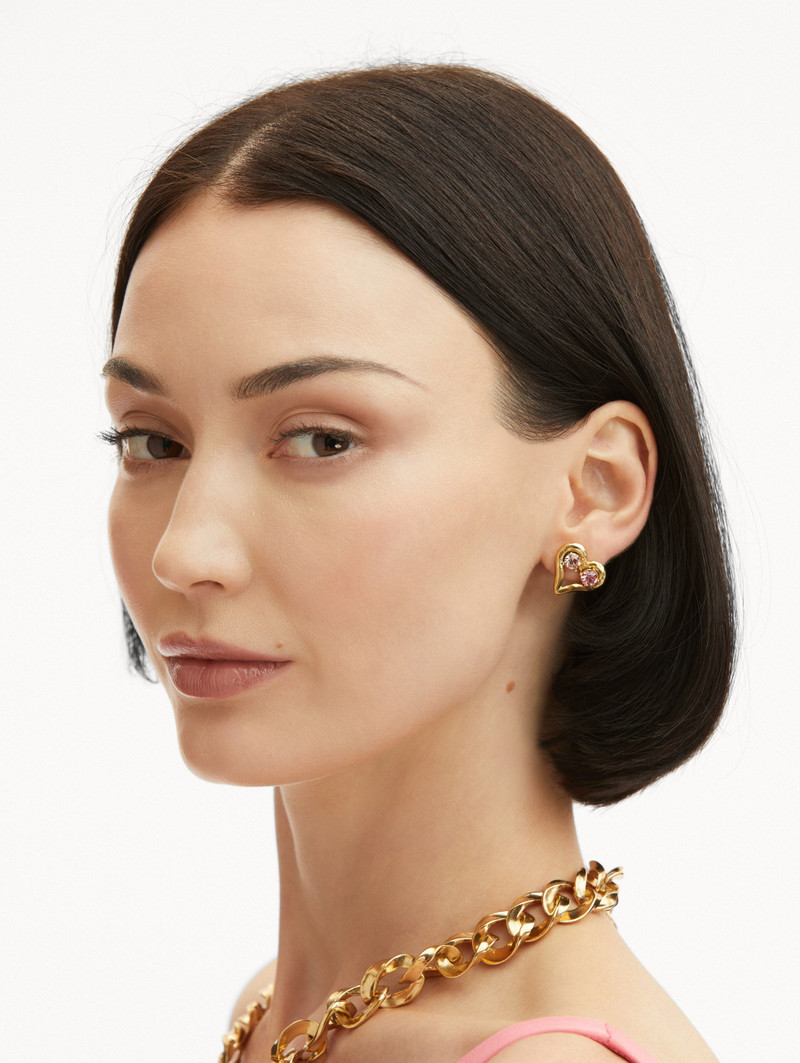 Oscar de la Renta CRYSTAL HEART EARRINGS outlook