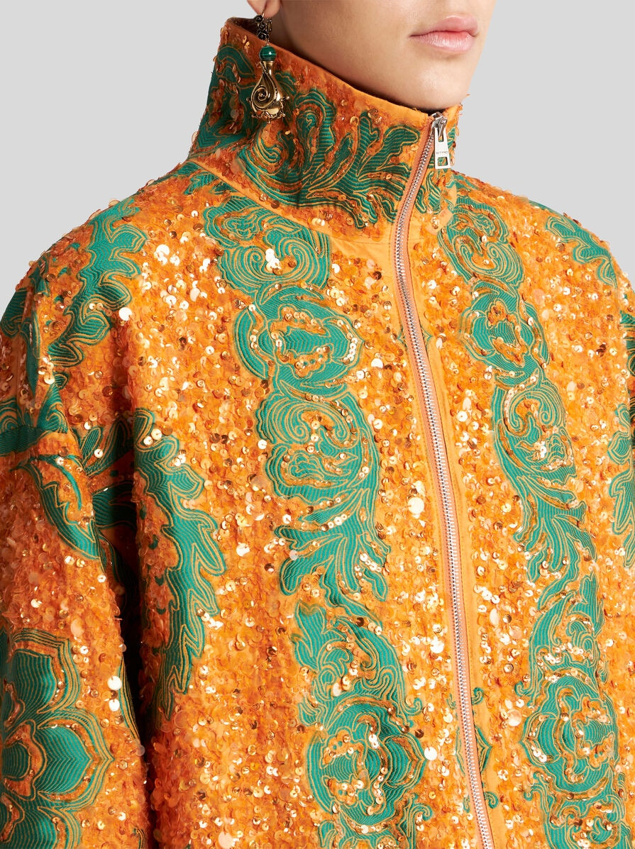 BOMBER JACKET WITH ALL-OVER SEQUIN EMBROIDERY - 2