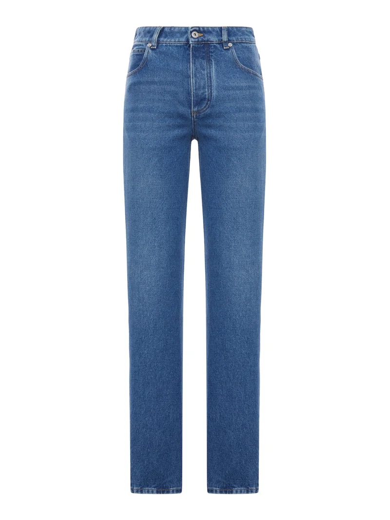 Bottega Veneta Women Straight Leg Medium Wash Jeans - 1