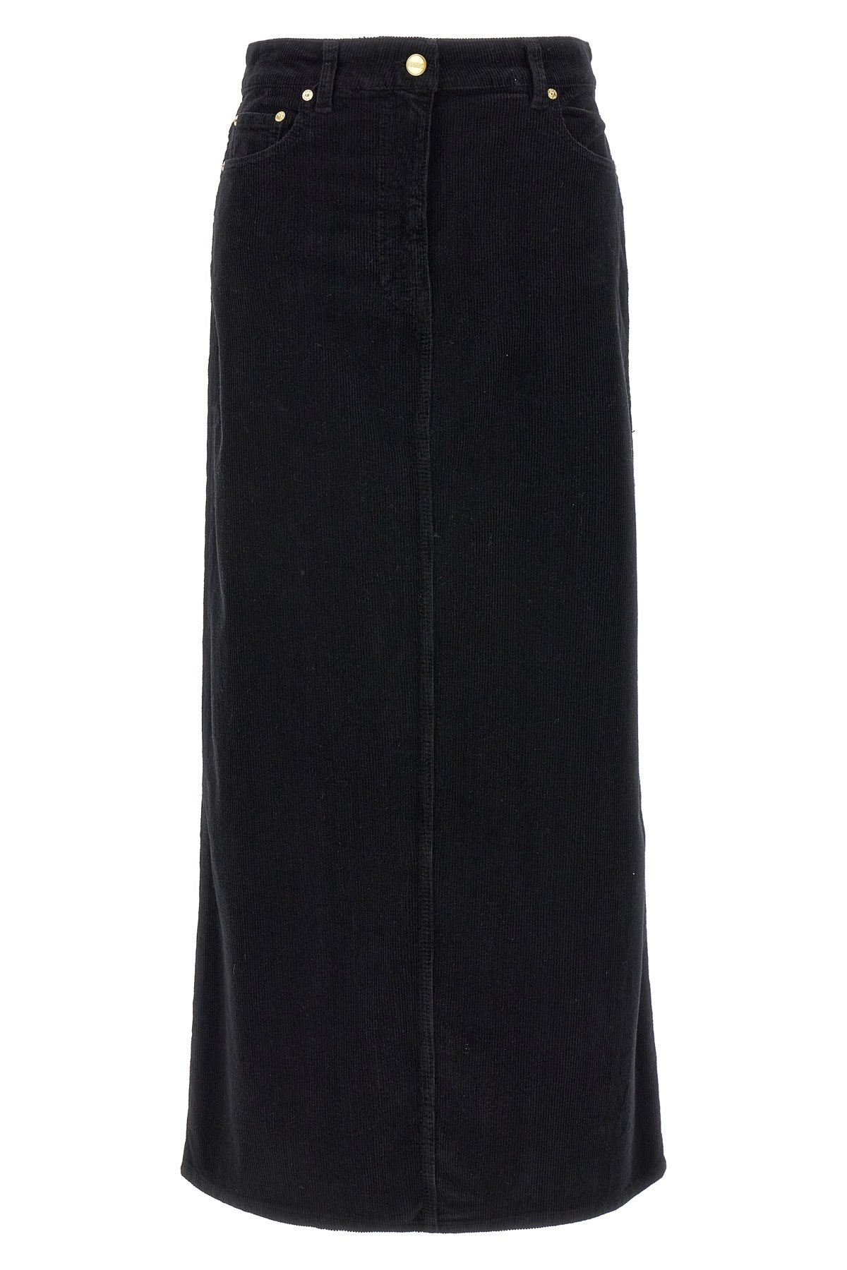 Long velvet ribbed skirt - 1