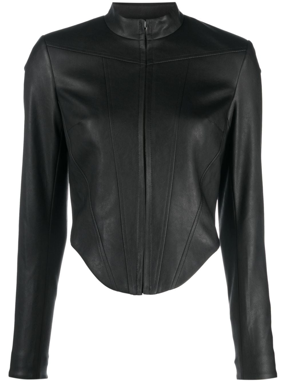 Misbhv - Velvet Latex Cropped Puffer Jacket