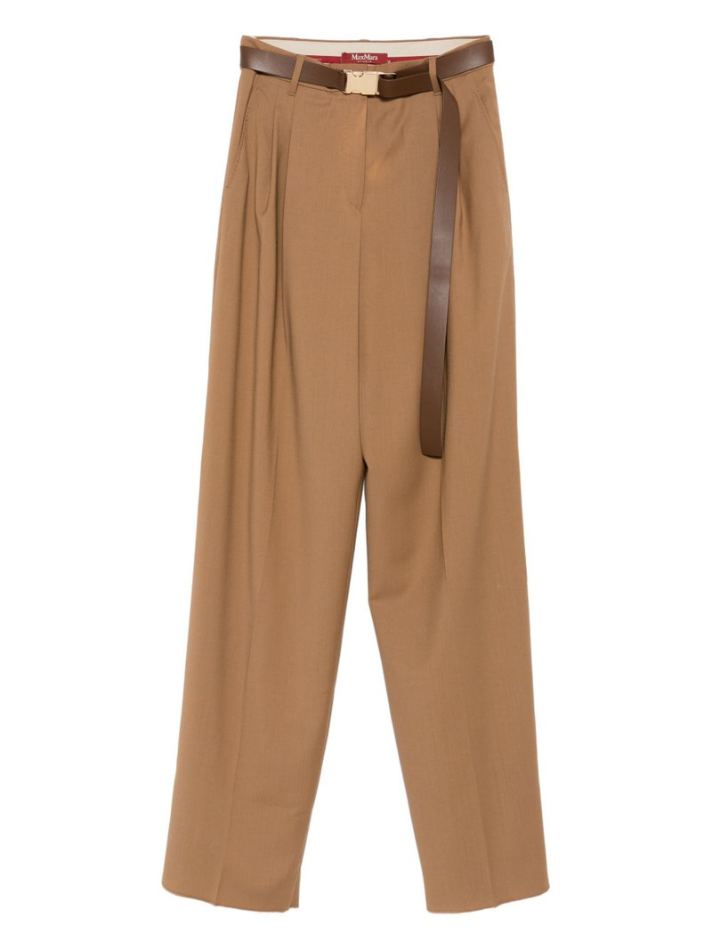 pleated belted trousers 1