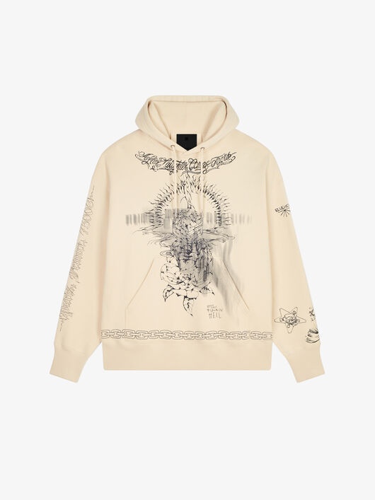 OVERSIZED PRINTED HOODIE - 4