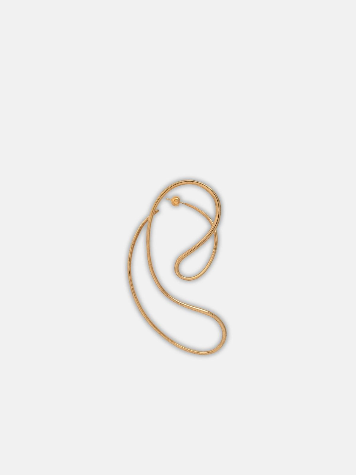 GOLD 'P CONTINUA LARGE' EARRINGS - 2