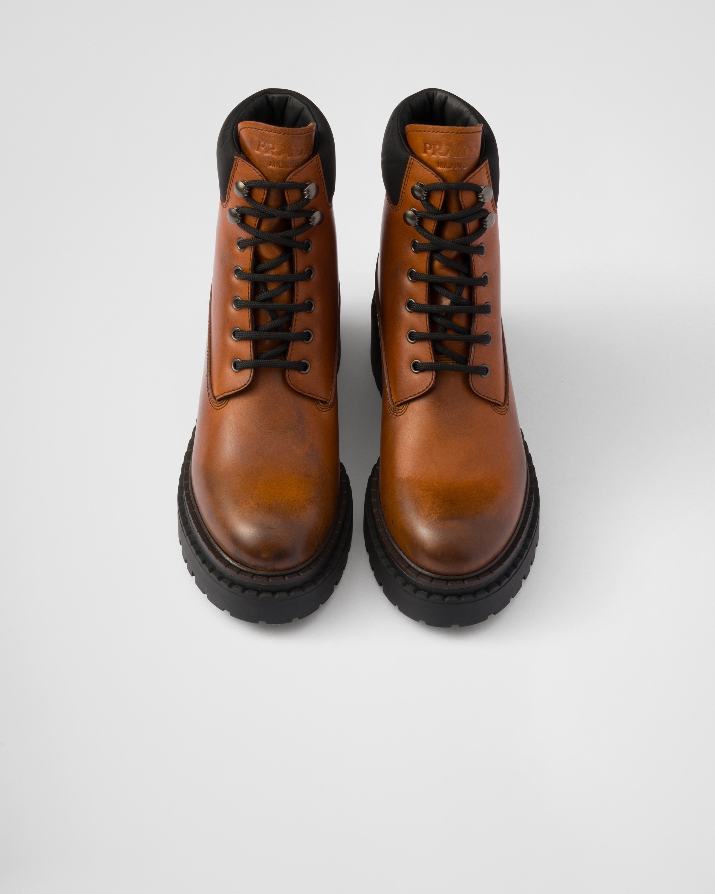 Leather and Re-Nylon booties - 4