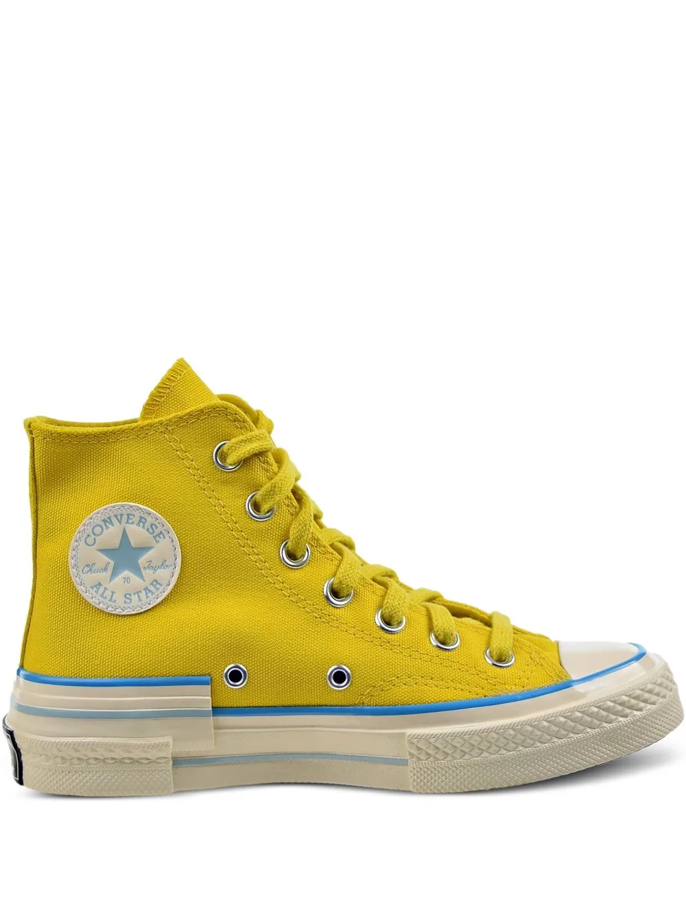 Chuck 70 Hi "Popped Colour - Speed Yellow/Sail Blue/Egret" sneakers - 1