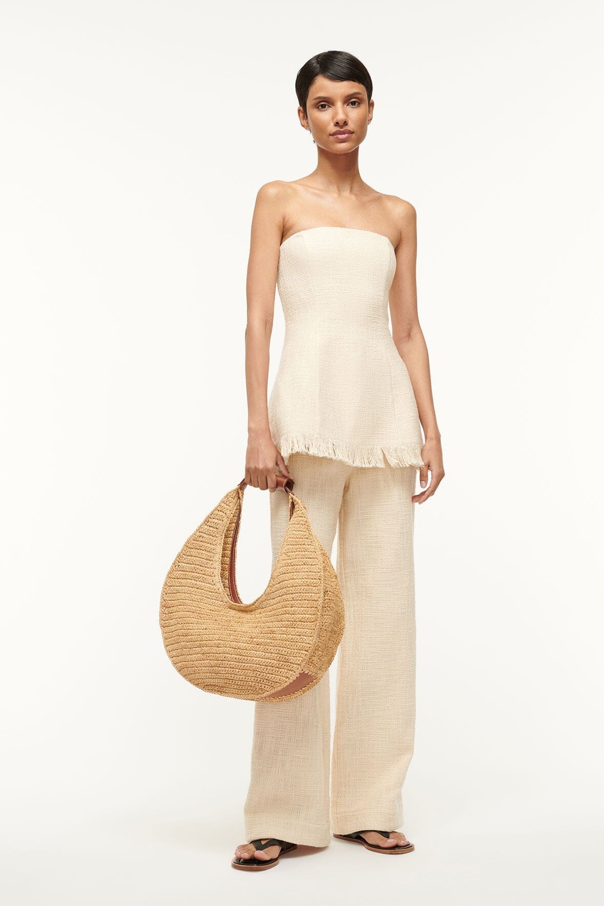 STAUD GRAYSON PANT IVORY - 1