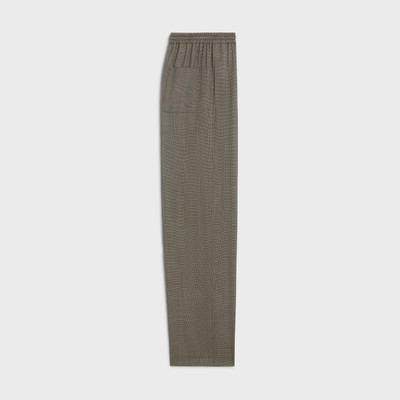 CELINE straight pants in mini check wool and silk outlook