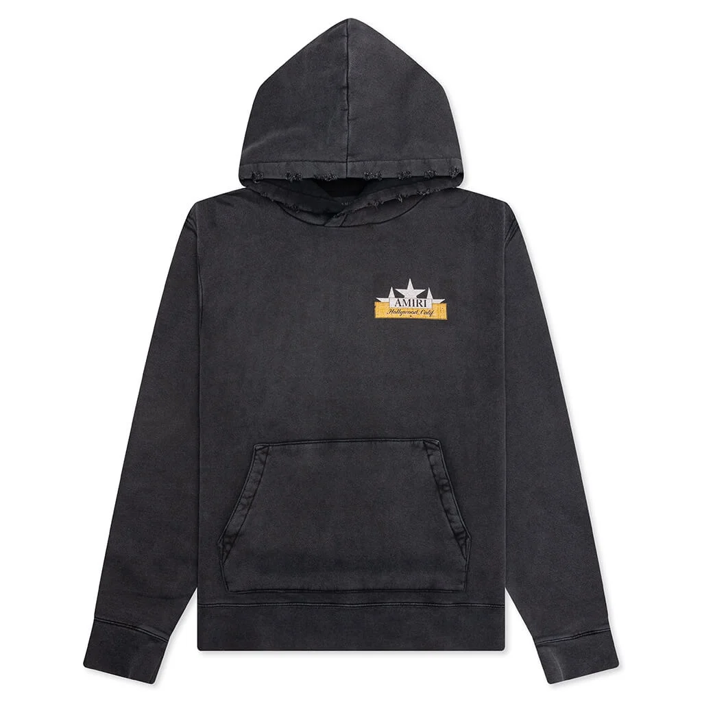 VINTAGE CRYSTAL STAR HOODIE - BLACK - 1