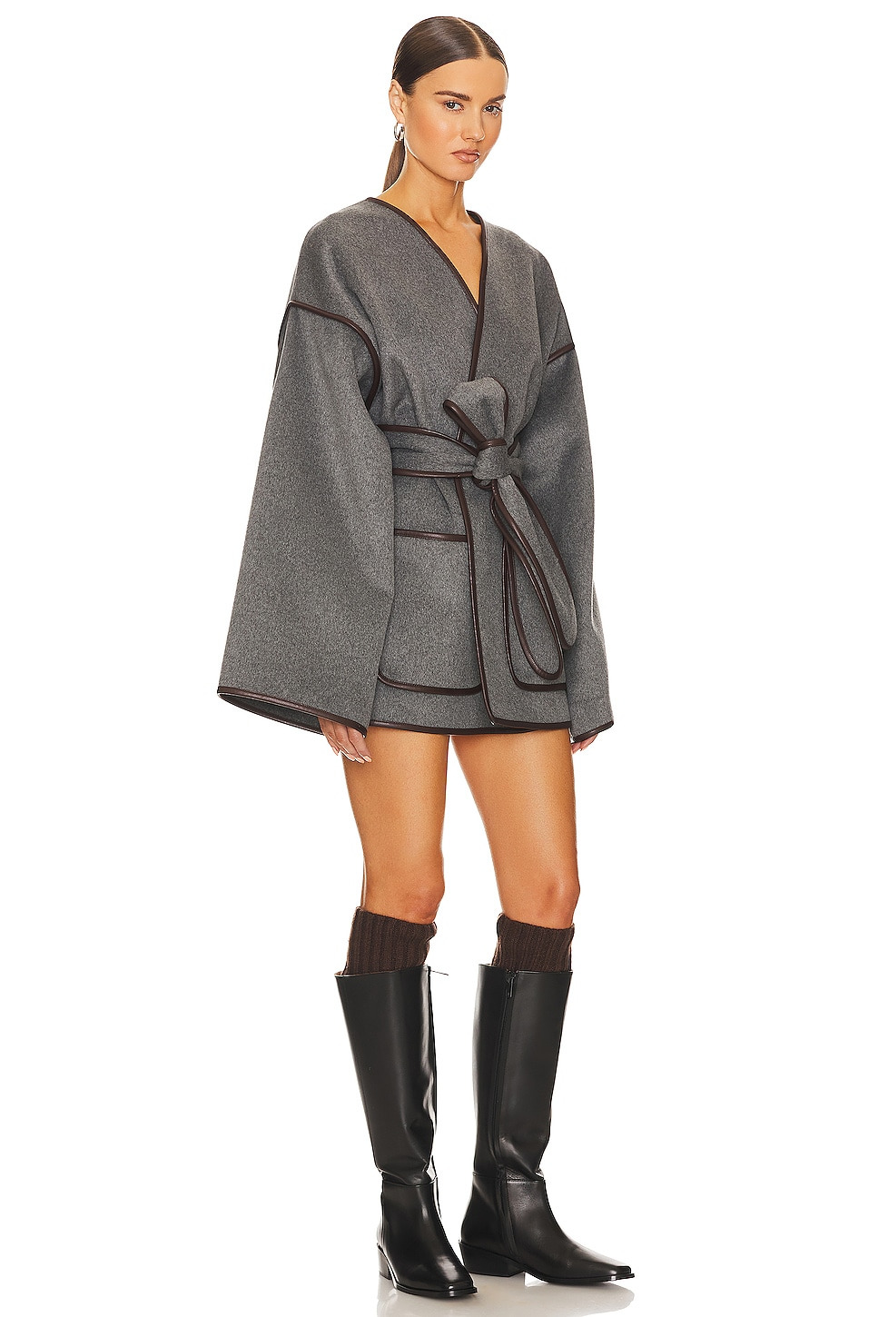Wool Blend Blanket Coat - 2