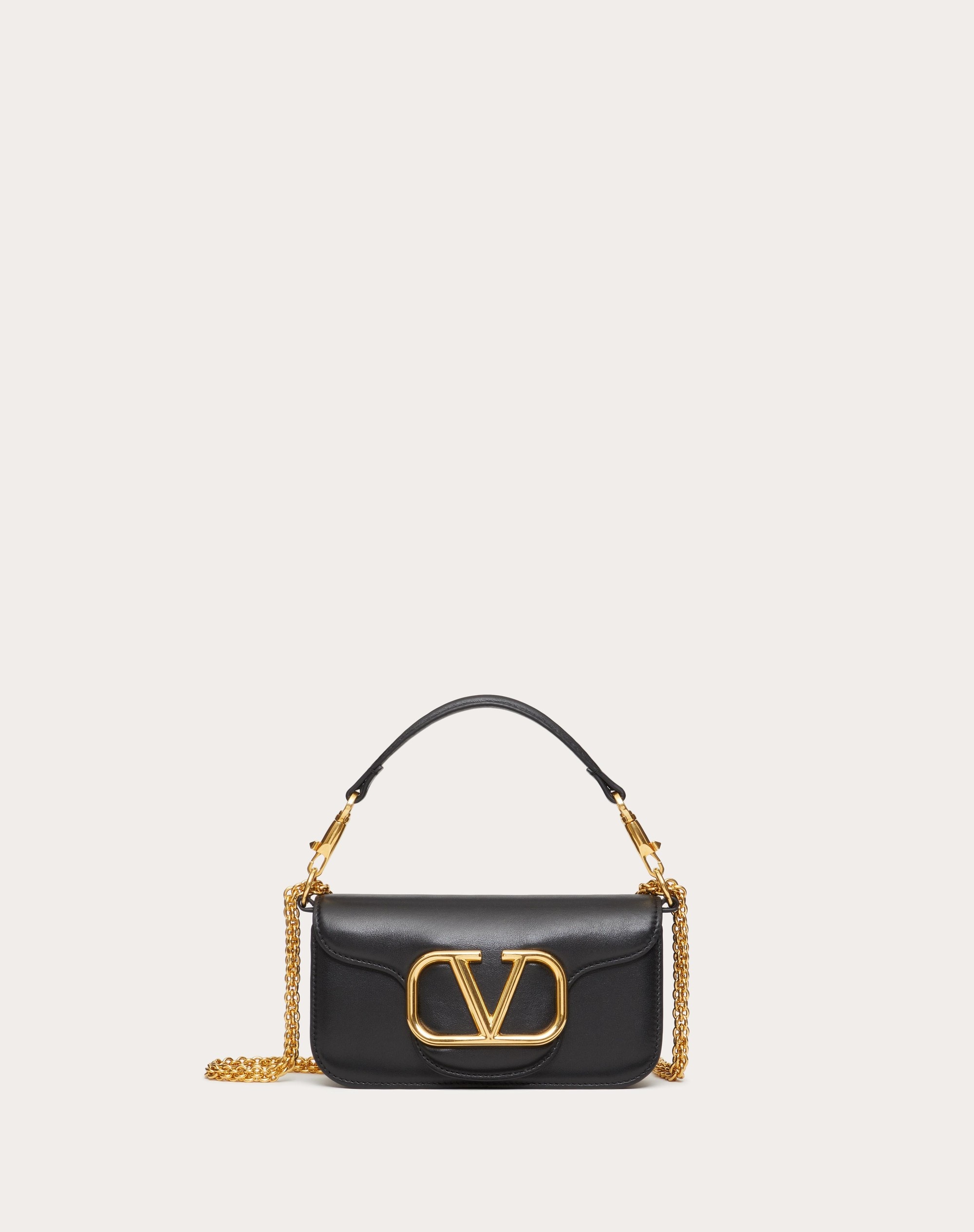 【送関込】VALENTINO☆ヴァレンティノ Loco shoulder bag Valentino Garavani Locò Leather Shoulder Bag | Black | FARFETCH
