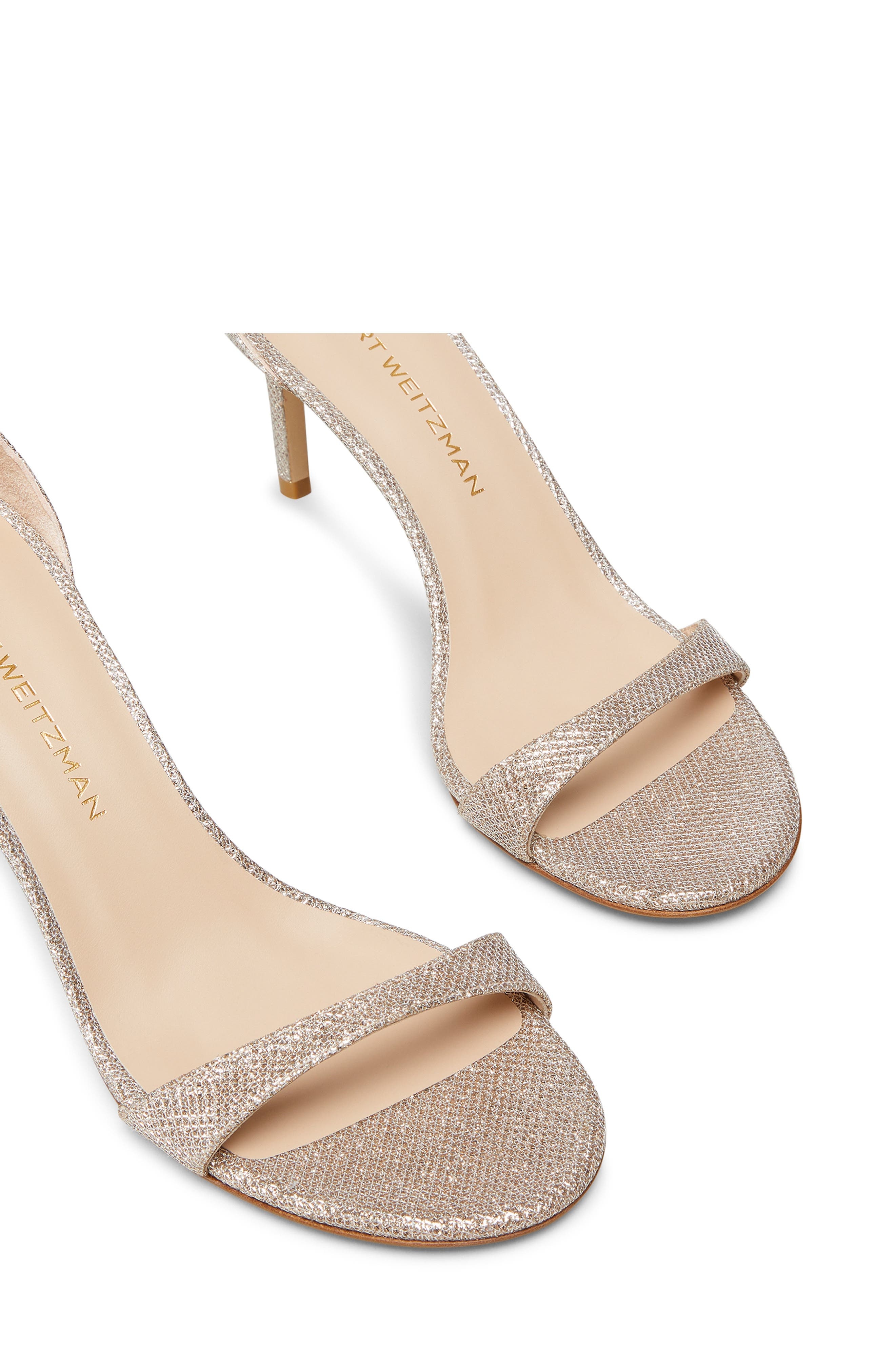 Stuart Weitzman Nudist II 75 Sandal in Poudre at Nordstrom - 4