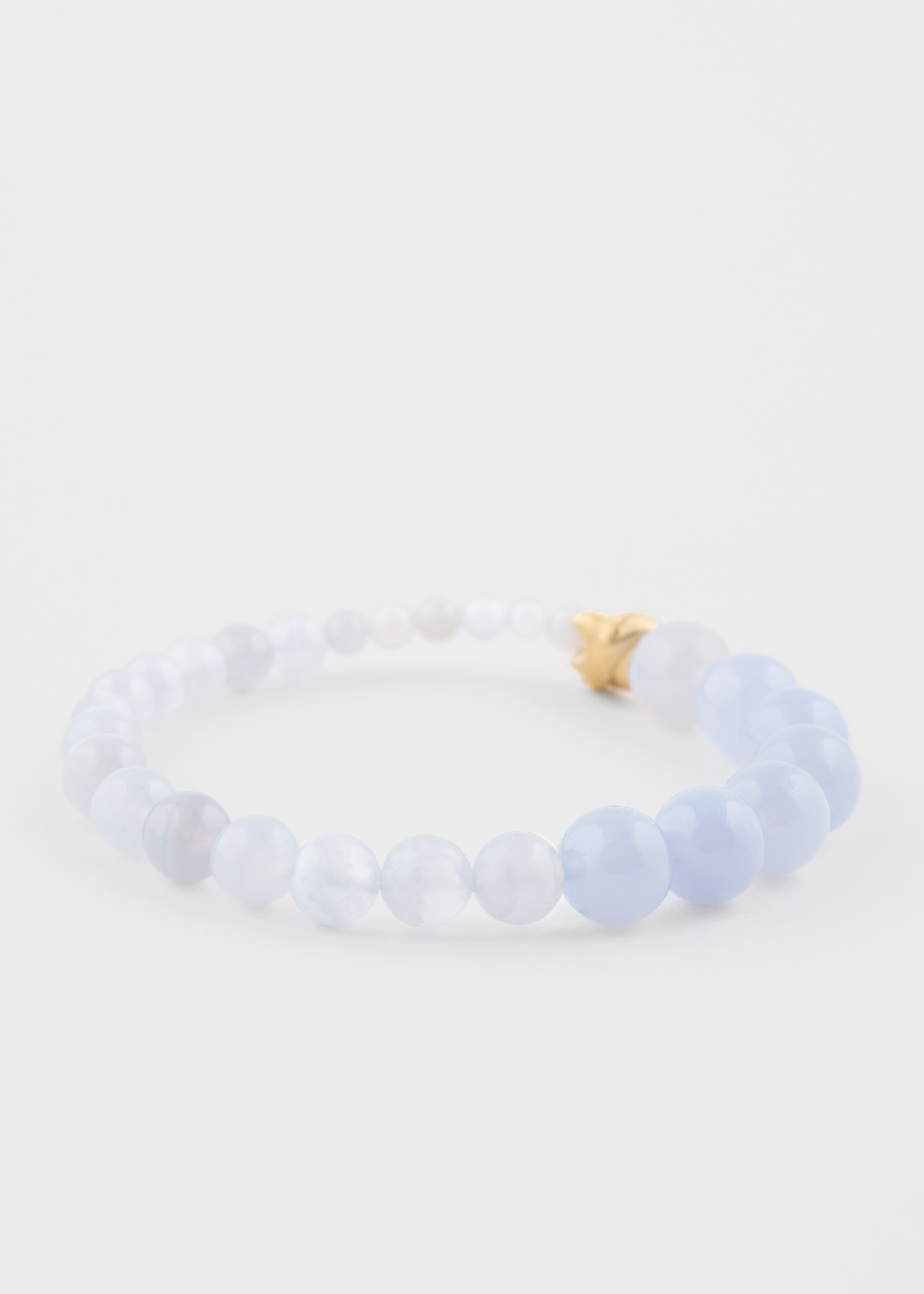 Men's Blue Lace Agate & Gold Vermeil Bracelet by Completedworks - 3