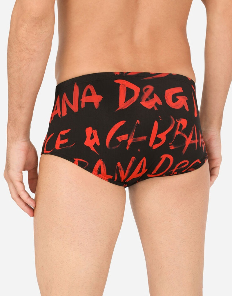 Dolce & Gabbana Brando swim briefs with logo print outlook
