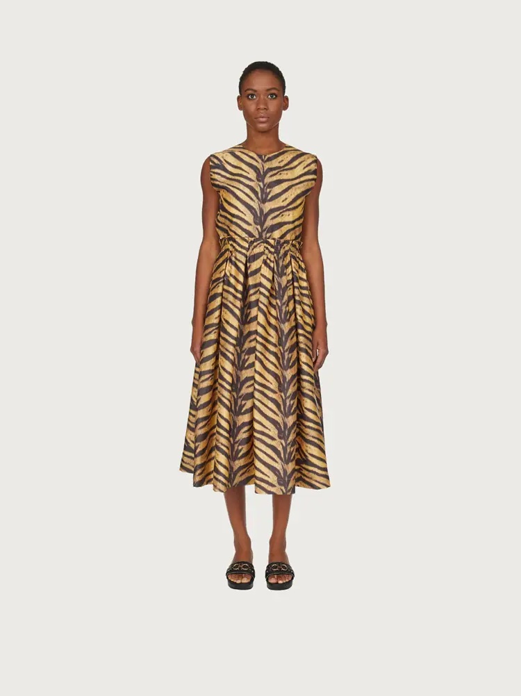 SLEEVELESS ANIMAL PRINT DRESS - 2
