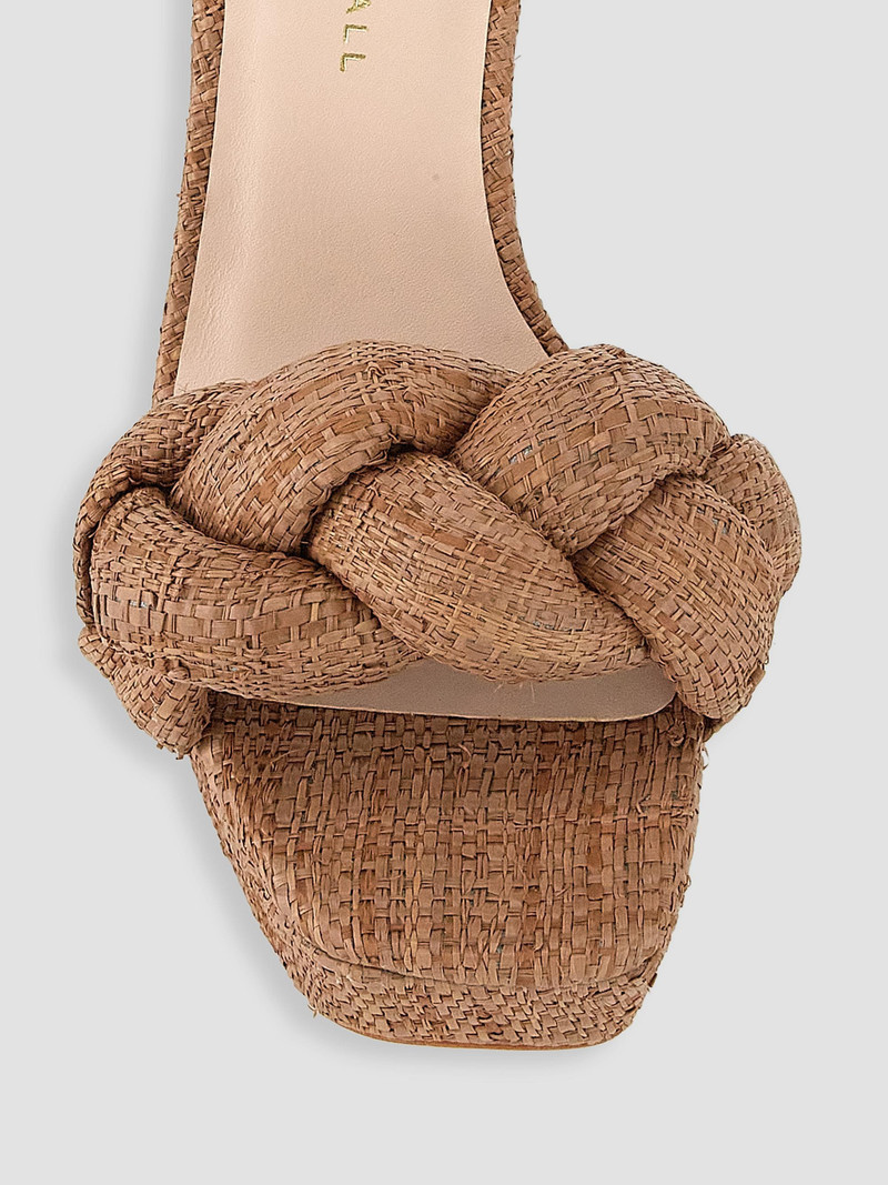 Women's Fae Braided Raffia Platform Sandals - Brown 4