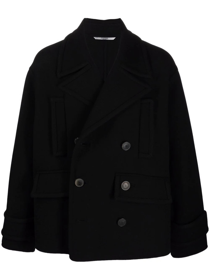 double-breasted virgin wool-blend coat 1