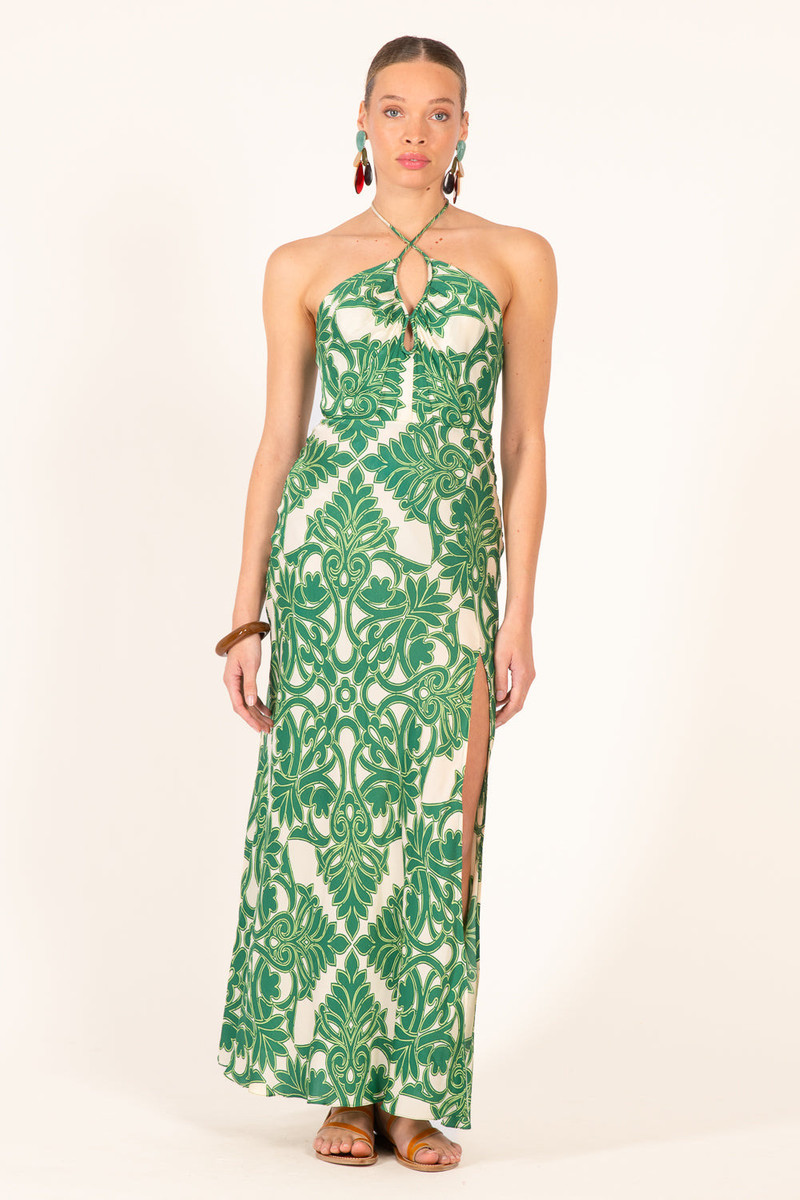 Long Dress Stella - Green Mantra 3