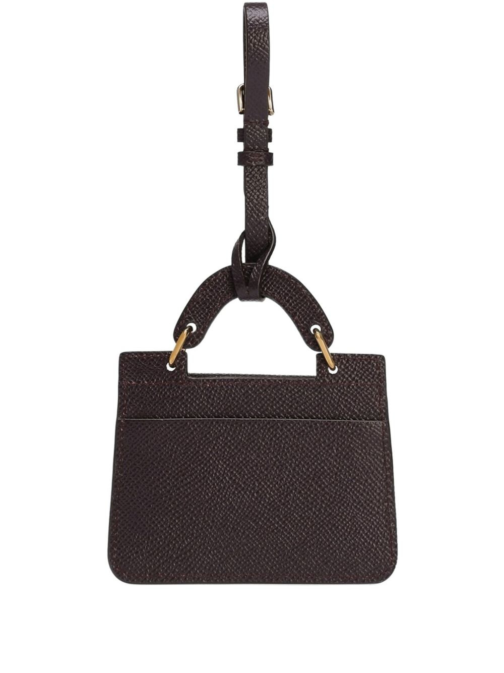 textured leather mini bag wallet - 2