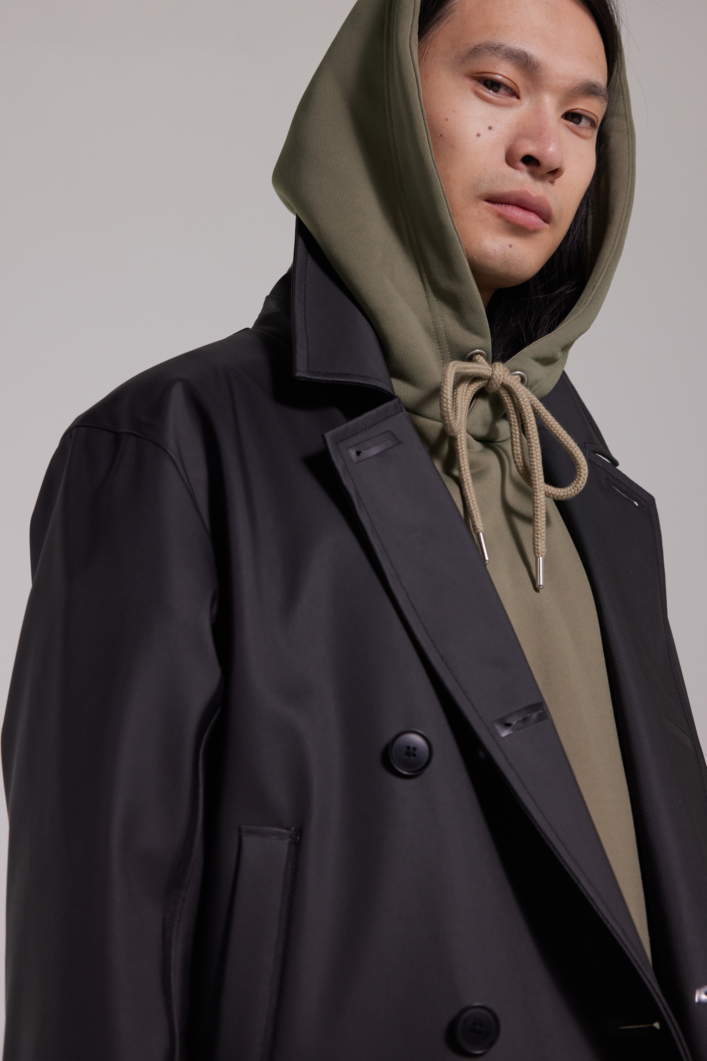 Rosenbad Long Double Breasted Overcoat Black - 3