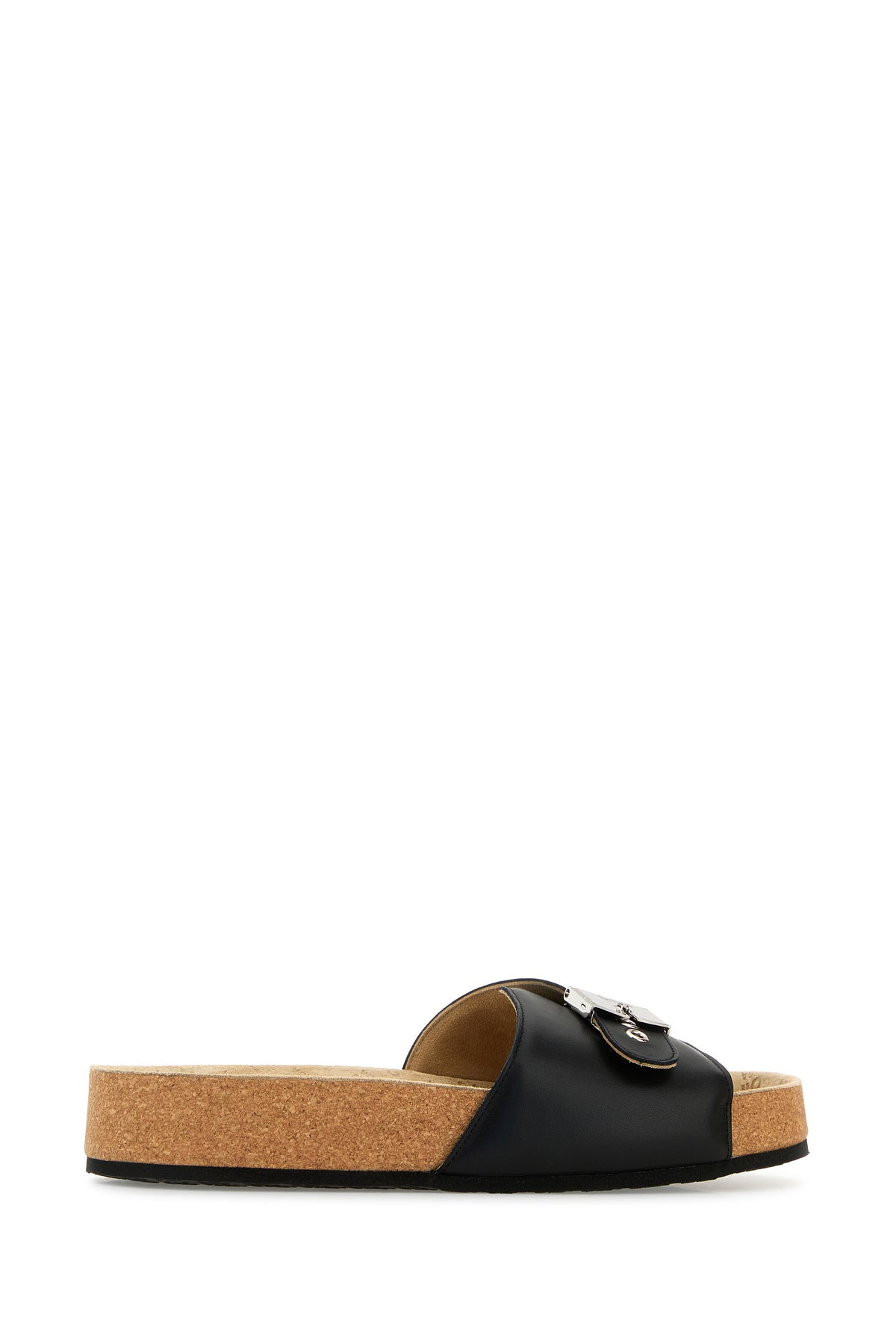 Black leather Balenciaga X Sholl slippers - 3
