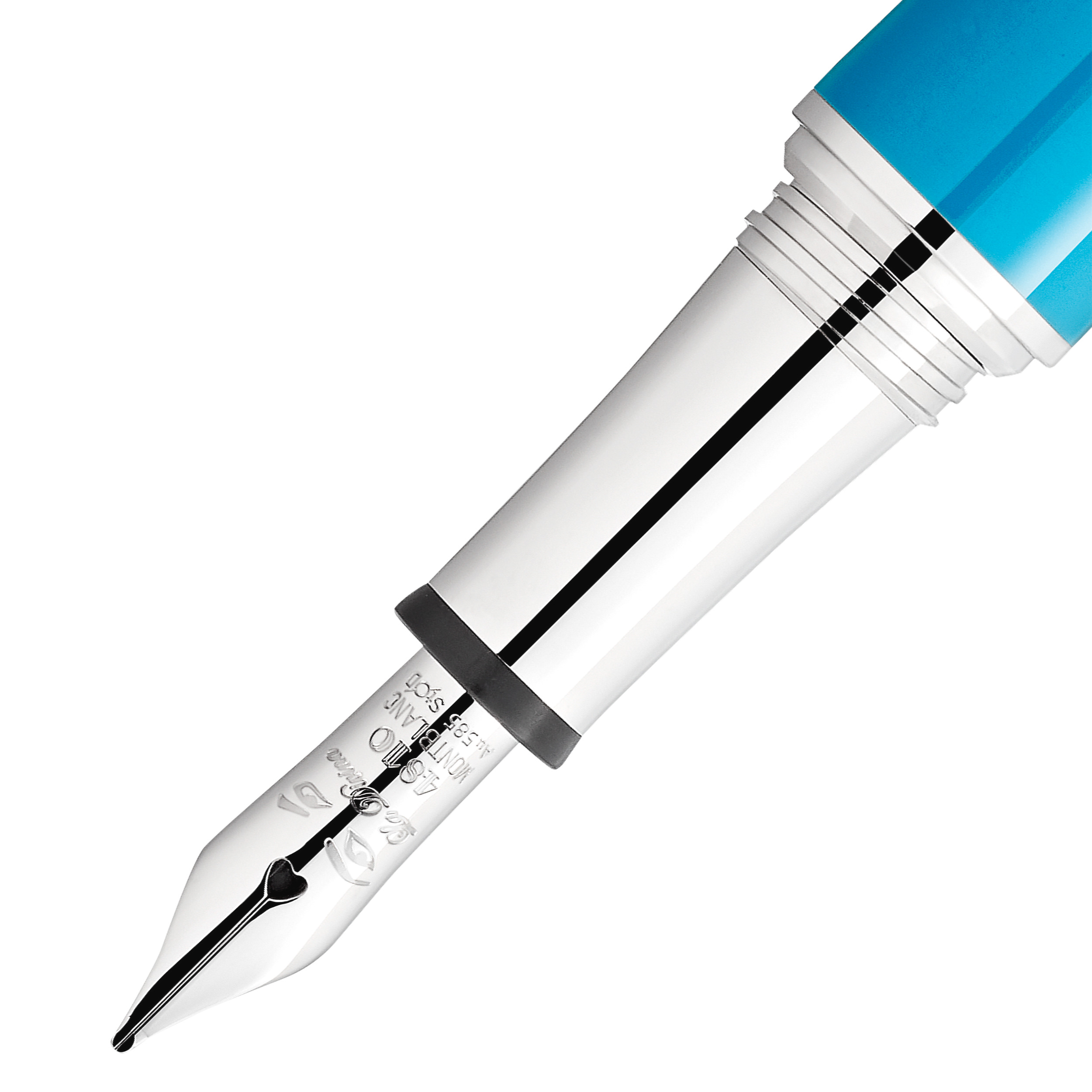 MONTBLANC MARIA CALLAS SPECIAL EDITION TURQUOISE-COLOURED FOUNTAIN PEN - 3