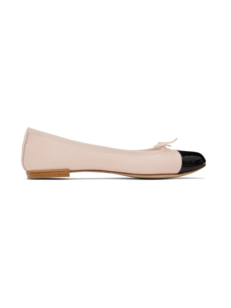 Pink & Black Flora Ballerina Flats 1